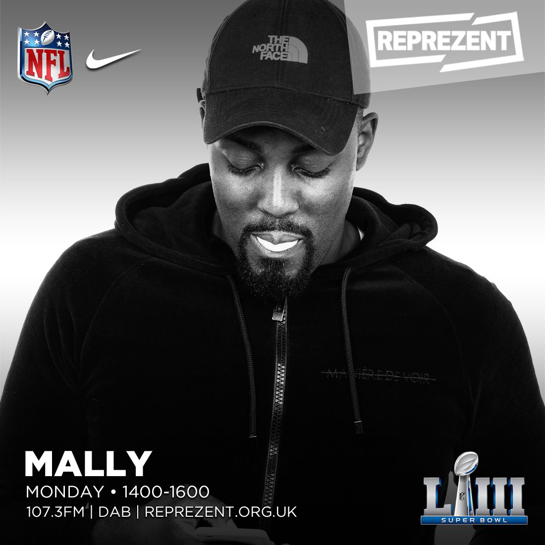 ReprezentRadio's tweet photo. 14:00 - 16:00
@Mally_DB is taking over with a jam packed Monday show!π¨
He's got the best 'MustSeesAt3'π½οΈ and #NFLLDN feverπ
Plus special guests @Realzonline & @DeinaAndreou coming through!π₯
π @NFLUK #NFLLDN π
https://t.co/FganyMhOqb | 107.3FM | DAB https://t.co/A37zGgSv3Y
