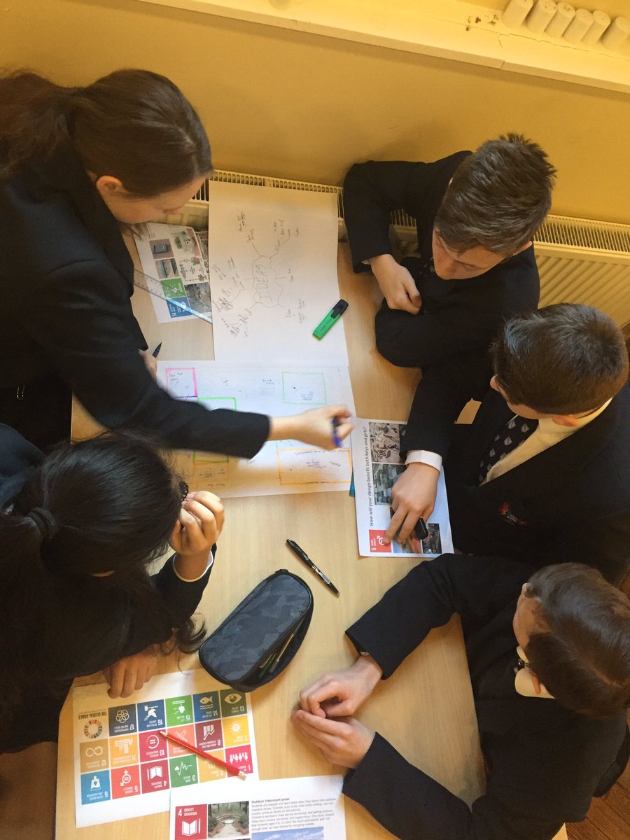 ffynonehouse's tweet photo. Our Year 9 learnt so much about architecture and sustainability today from the brilliant Philippa Birch-Wood from @Chetwoods They had to balance form &amp; function as they redesigned our school yard and had to adhere to the UN sustainability goals. Great ideas aplenty! Thank you! https://t.co/ebNvHqdZM9