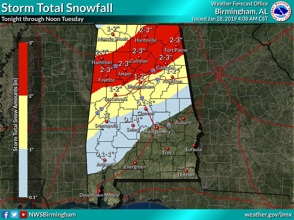 aldotcom's tweet photo. It looks like it's going to happen. It's going to snow. Starting as early as tonight.

Snow is coming: Winter storm warnings have been issued for parts of Alabama  #alwx https://t.co/OWAeiss5EZ https://t.co/Kz7SbVASIG