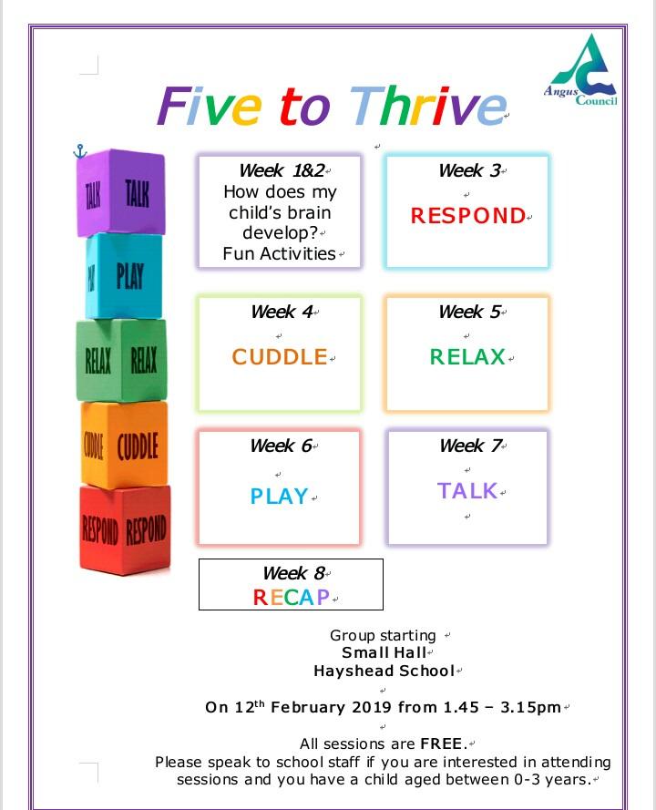 Brand new Five to Thrive group starting in @HaysheadPrimary  in February! #fivetothrive #earlyyears