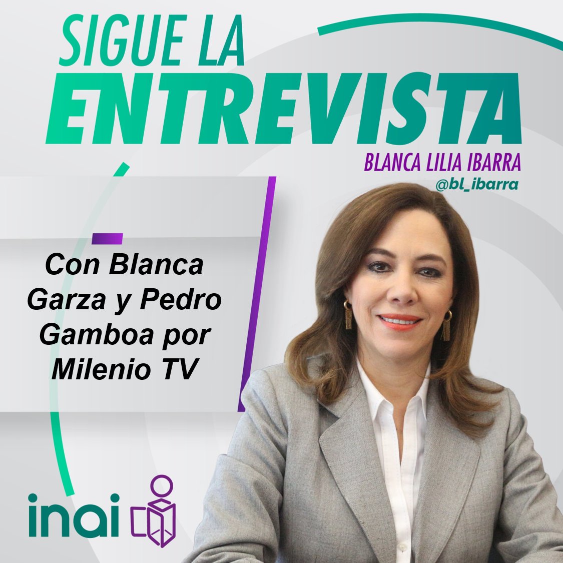 INAImexico's tweet photo. 📌Escucha la entrevista a la comisionada @bl_ibarra por @mileniotv con @blancagarzap y @pedrogamboamr 👉https://t.co/HL7H1M1WhR

#ProtegeTusDatos https://t.co/1jbUQ5k6Ve