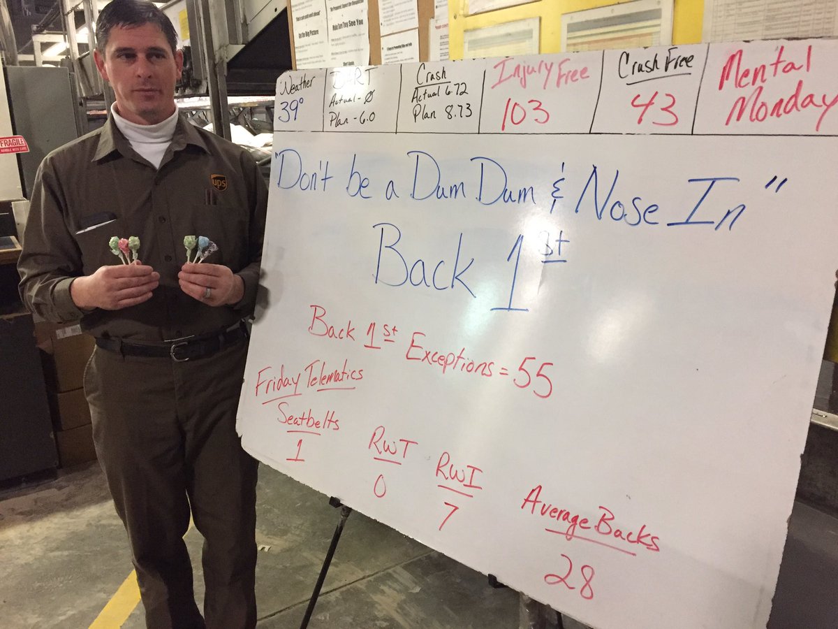 UPStopekasafety's tweet photo. Don’t be a DUM DUM and Nose In, Always Back 1st!!! #cpcdsafety #imasafemaker @sdaniels3ups @waringlester @UPSMorganT @WilliamButschle https://t.co/zgoeTlXjKt