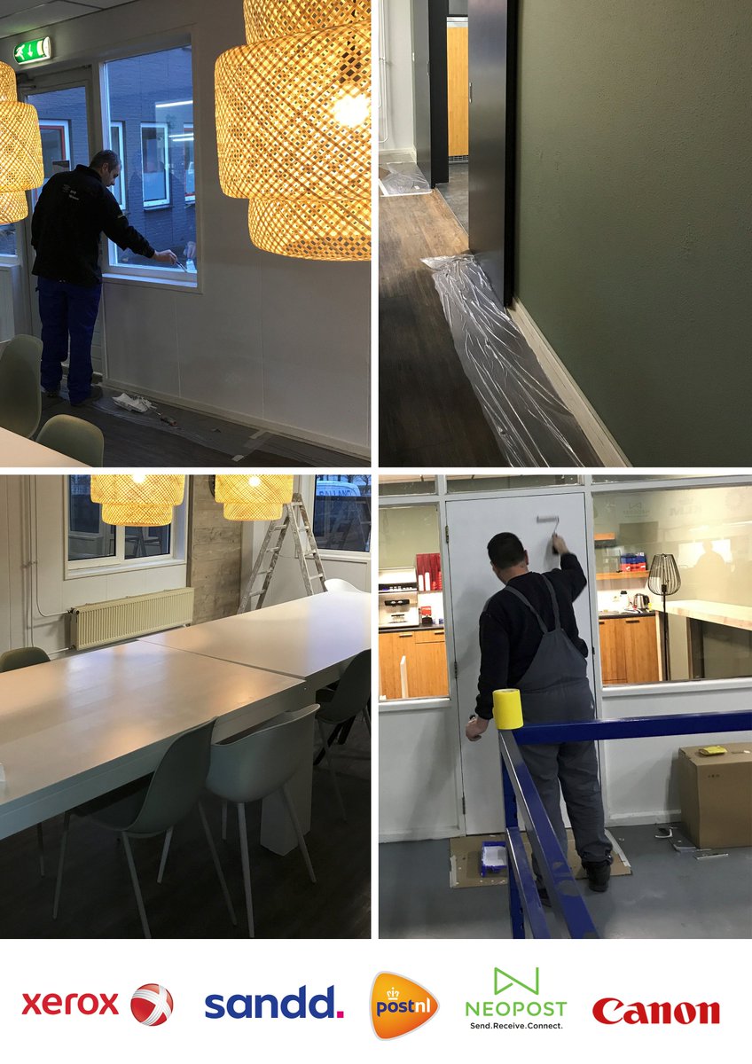 De kantine van MailStreet wordt deze week verbouwd en het wordt prachtig 😃😍!! Mede mogelijk gemaakt door: Xerox, Sandd, PostNL, Neopost en Canon!! Bedankt!! 🙏