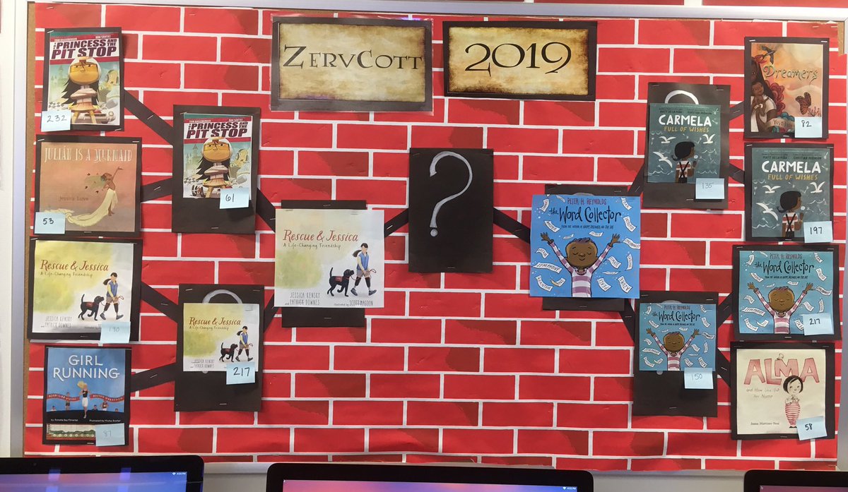 #ZervCott 2019 will be decided this afternoon! Students are beyond excited their final vote day is the same day as the real #Caldecott 
#alayma