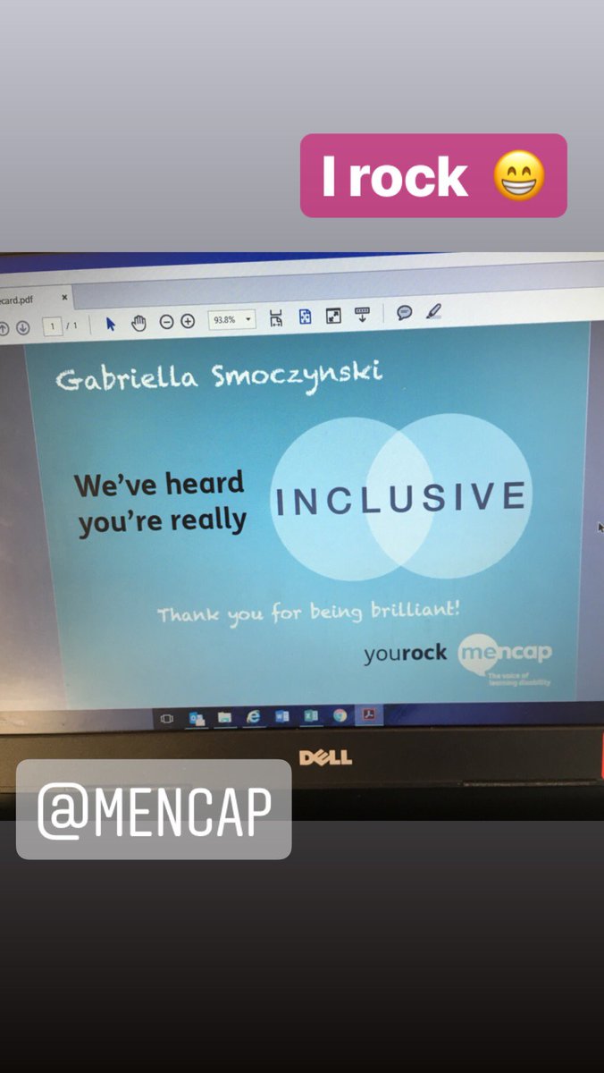 G_Smoczynski's tweet image. Thank you Paul 😊
It’s nice to be appreciated like this #recognitionatwork #yourock #inclusive @mencap_charity @MencapEmployMe