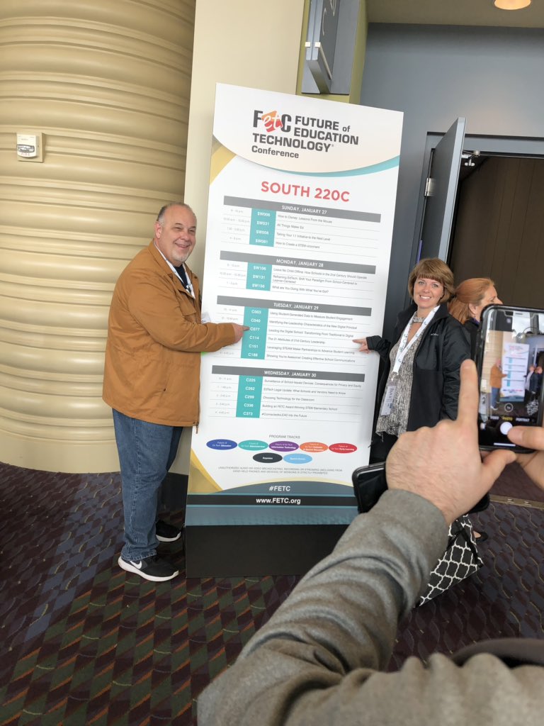 Our fearless leaders at #FETC19 <a href="/davidbfrench/">david french</a> <a href="/jehaws/">Jennifer Haws</a> <a href="/GlenwoodES/">Glenwood Elementary</a> #GlenwoodKidsDeserveIt