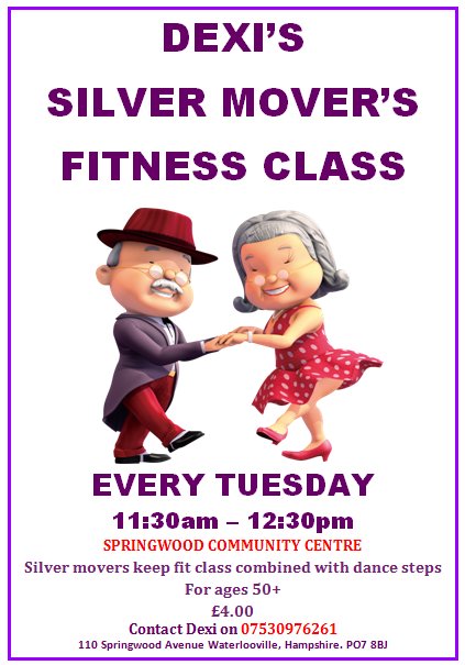 Springwood_CC's tweet image. Join Catherine tomorrow at 10am - 11am for Pilates, followed at 11:30am - 12.30pm with Dexi's Silver movers. For further details, check out the posters below. #Springwoodcommunitycentre #waterlooville #fitness #pilates #silvermovers #exercise #Dance