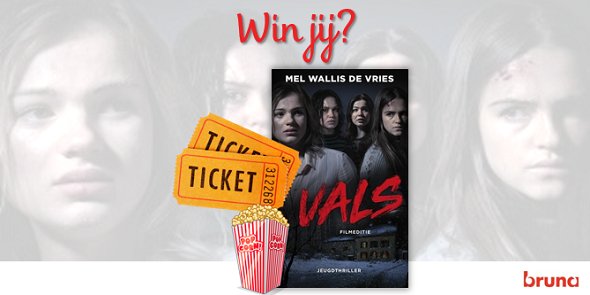 Bruna_nl's tweet photo. De film 'Vals' is net in première gegaan en wij geven kaartjes weg! Je kunt er 2 winnen, samen met het spannende #boek. Volg en Retweet je even voor 20.00 uur als je kans wilt maken? #GeefV #winnen #bioscoop https://t.co/GhpcVzXKLw