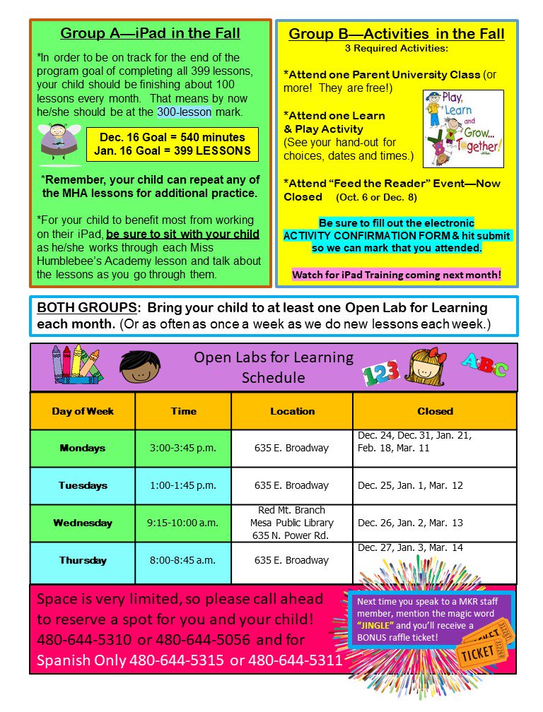 MesaKReady's tweet photo. Keep tabs on the Mesa K-Ready Open Labs for Learning Schedule: https://t.co/gZBppq8jOu
