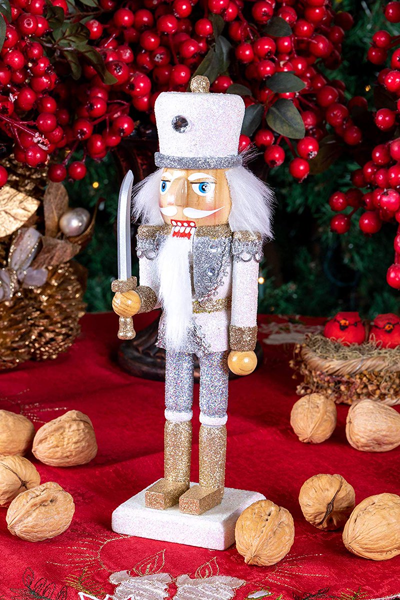 Bringing the holiday cheer into the New Year with this Glittery Soldier Nutcracker. amzn.to/2MdVE5Y