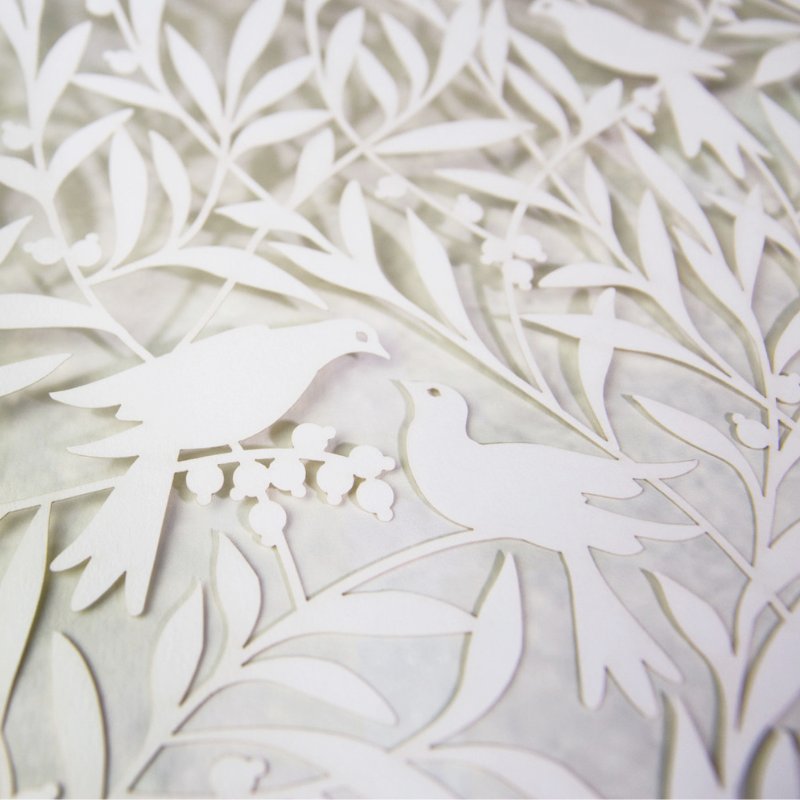 🕊️The Picking Berries Papercut - Marble Ketubah is full of love birds! How perfect is that throughout your ketubah?