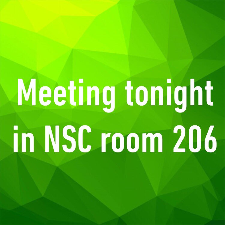 We’re holding a meeting tonight at 5pm in the new student center! We’re going to be talking about upcoming events and updates!!