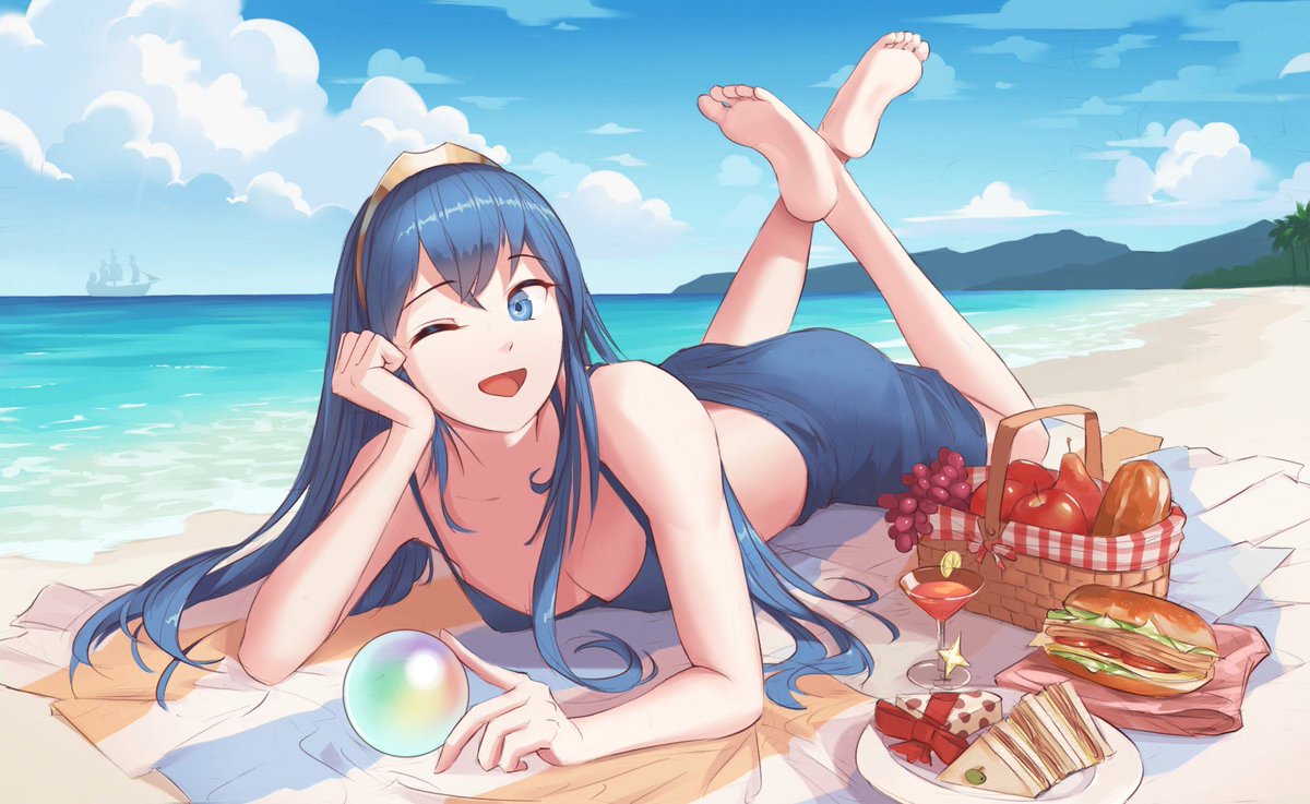 Bottledcloud Lucina S Beach Picnic Fireemblem Feh ファイアーエムブレム 覚醒 ルキナ