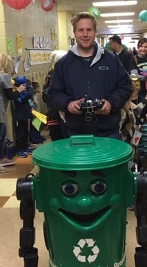 HsvGreenTeam's tweet photo. So much fun seeing the looks on the students faces when Seymore Green rolled in for the #ReadAcrossAmeric mascot parade at @HSVk12 on Friday. These kids are ready to #DoBeautifulThings! https://t.co/JDbJOHKdec