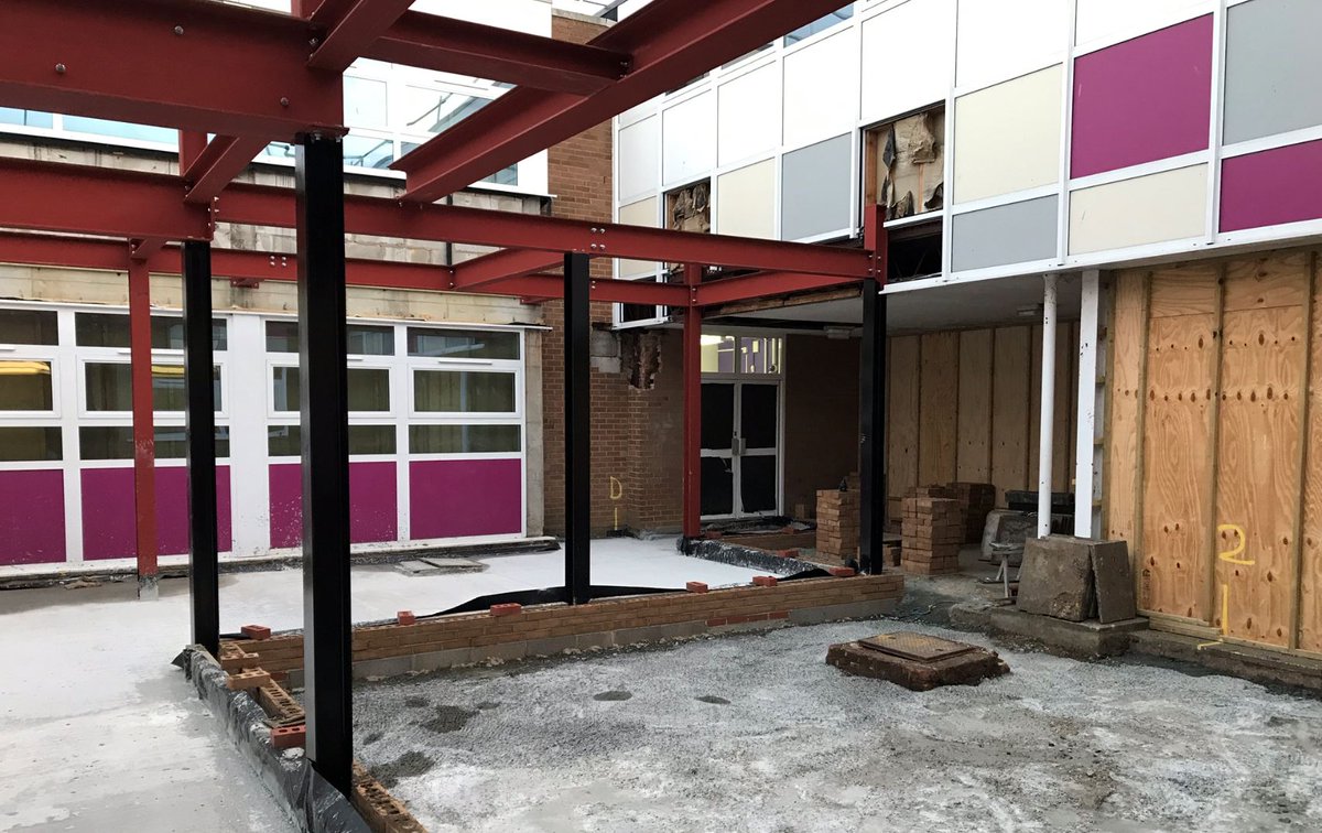 Courtyard infill taking shape <a href="/AlecHAcademy/">Alec Hunter Academy</a> with <a href="/LearyBrothers/">Leary Brothers Ltd.</a>