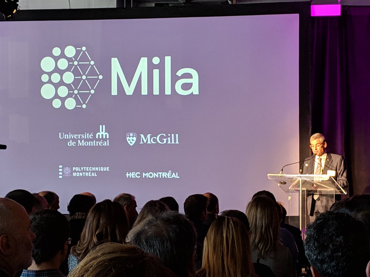 This is a game changer for Montreal and for the world AI ecosystem. Excited to be at the official launch of the @MILAMontreal Congrats to everyone involved in building this incredible organization.
