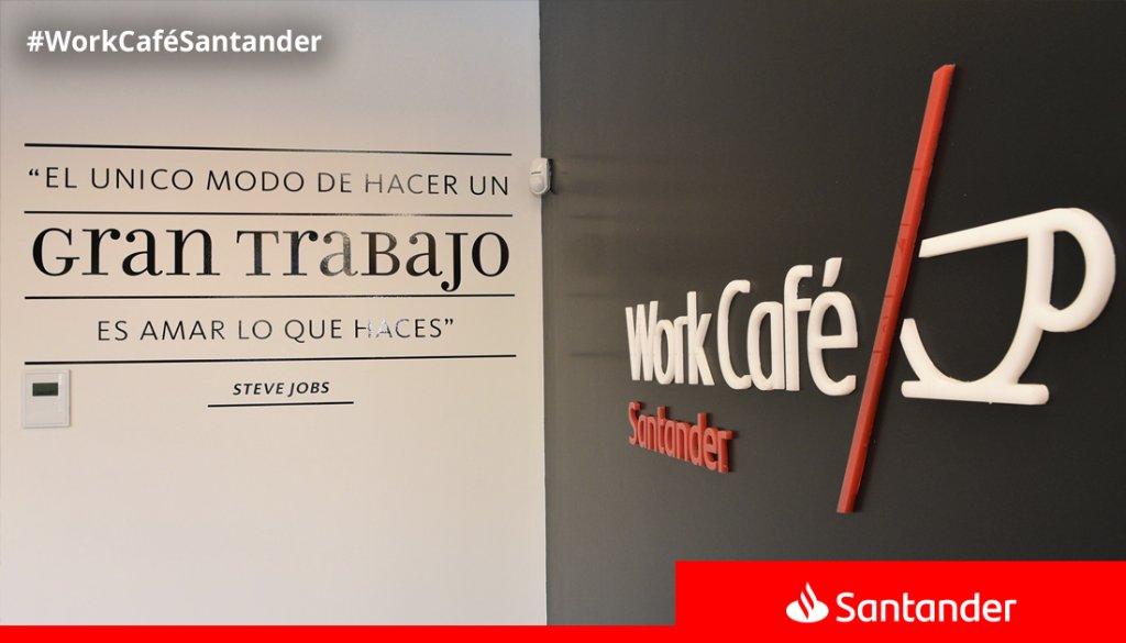santander_es's tweet photo. Si un #WorkCaféSantander os sabía a poco, ¡hoy damos la bienvenida a nuestro nuevo espacio en la Calle Velázquez 31, Madrid! Si necesitas combinar un espacio de co-working con wifi gratis y un buen cappuccino, ¡bienvenido a nuestras instalaciones! https://t.co/5YMc959NJ4