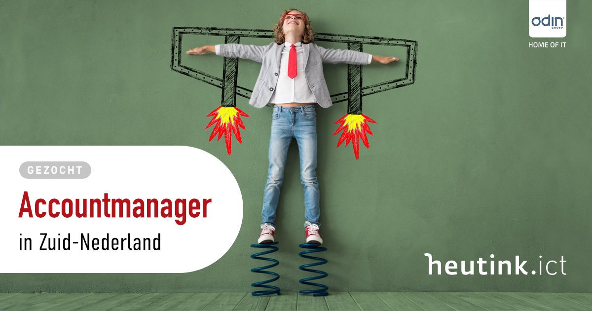 HeutinkICT's tweet photo. Wij zijn op zoek naar een accountmanager voor de regio Zuid-Nederland. Kom jij in ons commerciële team werken? Check de gehele vacature hier: https://t.co/NHUpk5RjIb https://t.co/eNPKWUuCvp