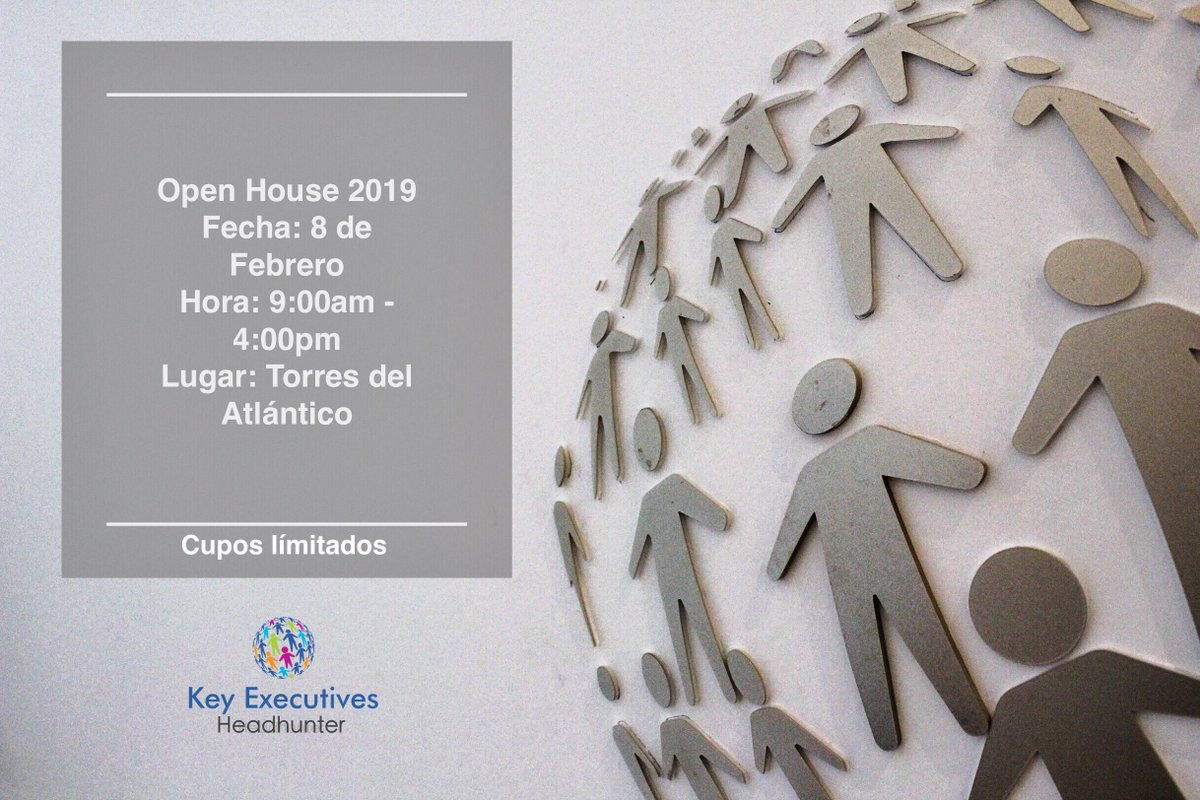 KeyExecutives's tweet image. Esta es la oportunidad perfecta para conocer tú perfil y darte a conocer nuestras búsquedas activas.
¡Cupos limitados! Inscríbete en el siguiente link keyexecutives.wufoo.com/forms/w1kw6ht0…
#Headhunter #KeyExecutives #Colombia #Jobs #Trabajosihay #OpenHouseKE #Barranquilla