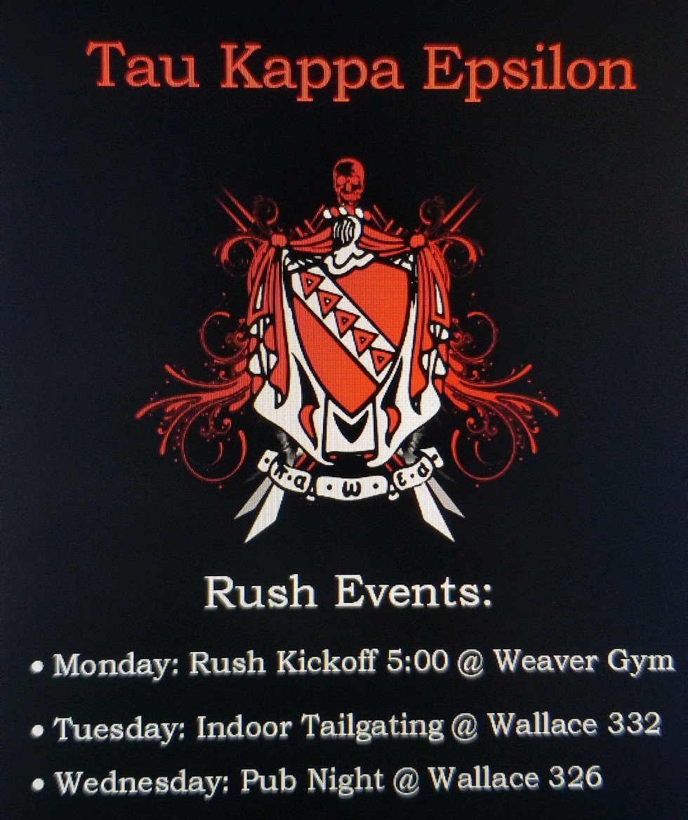 Come see us at rush! DM us if you have any questions.