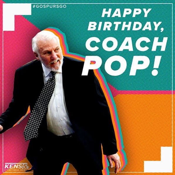 Coach Pop turns 70 today! Happy birthday Gregg Popovich!   