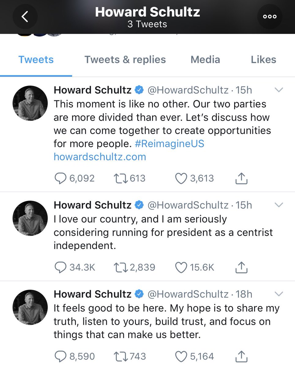 英語の勉強 Ratio 元の意味は「比率」だが、ツイッターに場合、「返事」(ほとんど批判)はリツイートより多い、と意味する。  元スターバックスのCEOのこれまでの全3ツイートがratioだ。