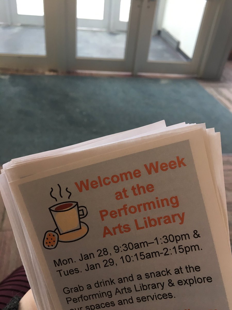 KSUPerfArtsLib's tweet photo. *Brr* Take my flier! #please 
And come get free coffee and cookies at the PAL today and tomorrow 🍪☕️ https://t.co/ynlU2Oti2S