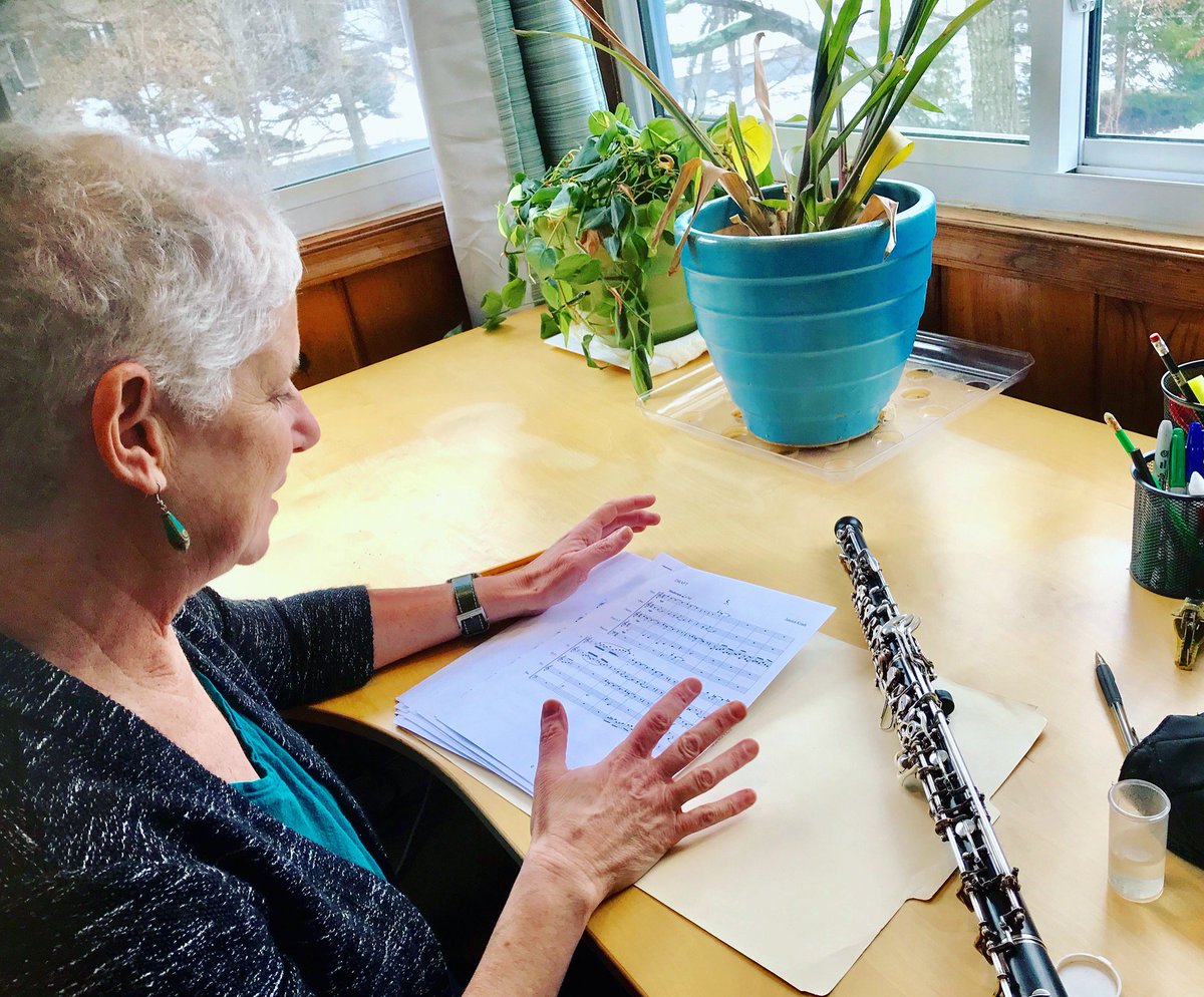 D5quintet's tweet photo. It's so cool to be a part of composer Jessica Krash's creative process and to see her new wind quintet-in-progress! Thanks to J.T. Martin for commissioning this new work for D5! Premiere set for May 2019. #windquintet #newmusic https://t.co/LwAtZrKQjJ