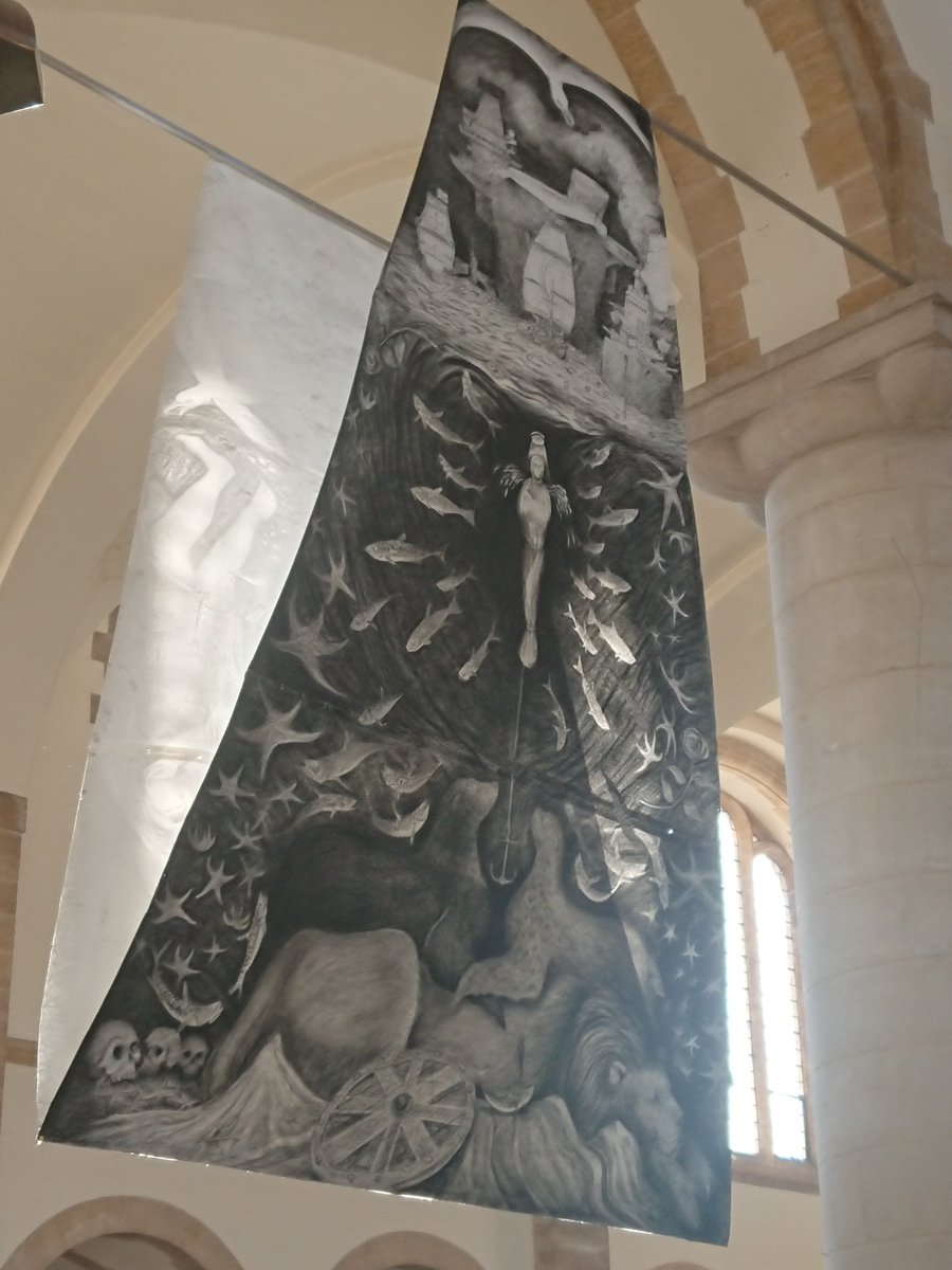 petecodling's tweet photo. Catching Souls in the beautiful sunlight today at Portsmouth Cathedral. Soup of Souls now open to public 7 days a week. 
#art #culture #royalnavy #maritime #navy #sailing #burialatsea #sailor #sailing #solent #hmsqueenelizabeth #HMSQE #maryrose #portsmouth https://t.co/8rw54vo9dO