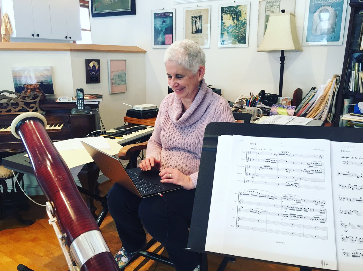 It's so cool to be a part of composer Jessica Krash's creative process and to see her new wind quintet-in-progress! Thanks to J.T. Martin for commissioning this new work for D5! Premiere set for May 2019. #windquintet #newmusic