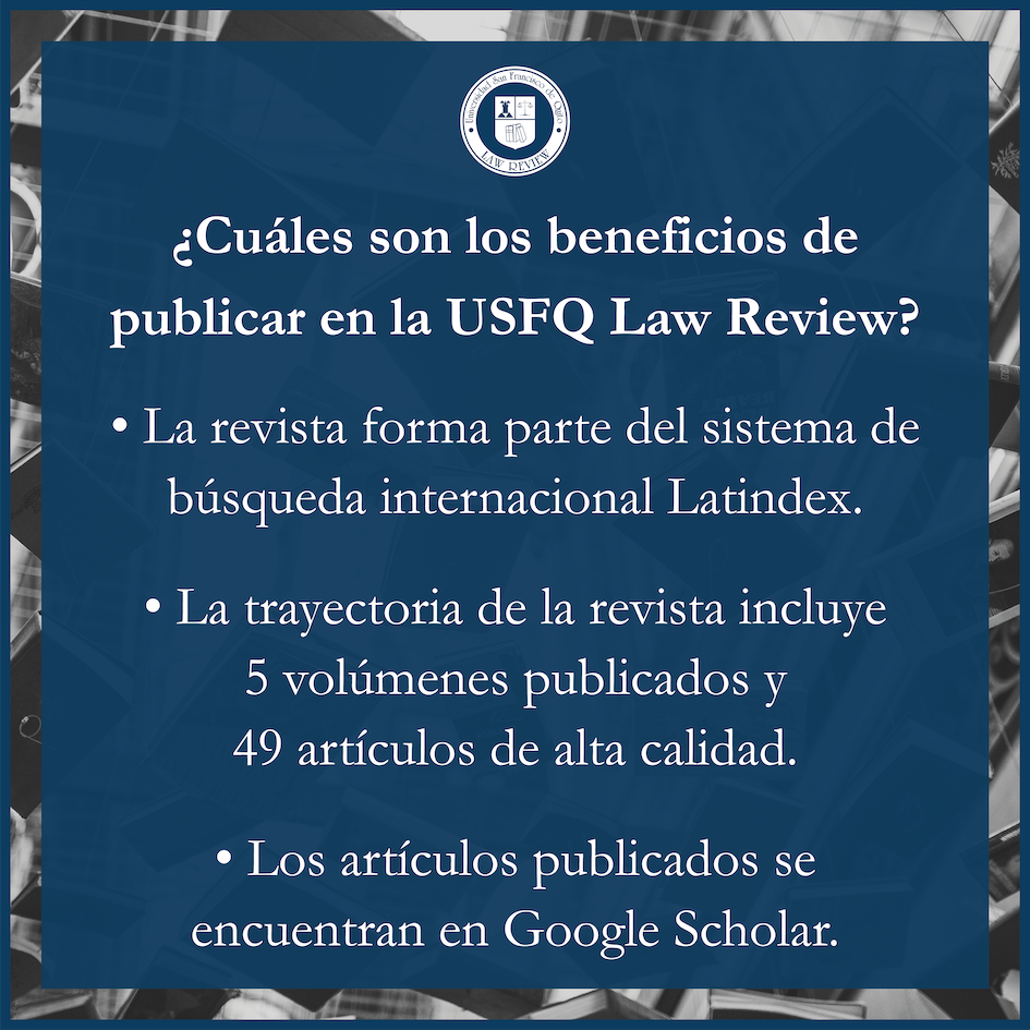 Esta es tu oportunidad de publicar en una revista jurídica indexada.