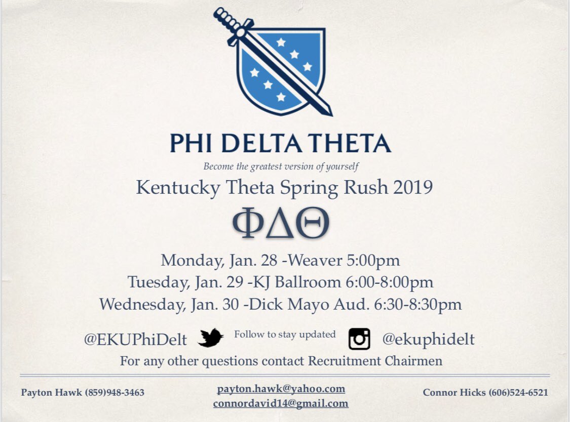 Rush week starts TODAY! Are you ready to become the greatest version of yourself?
