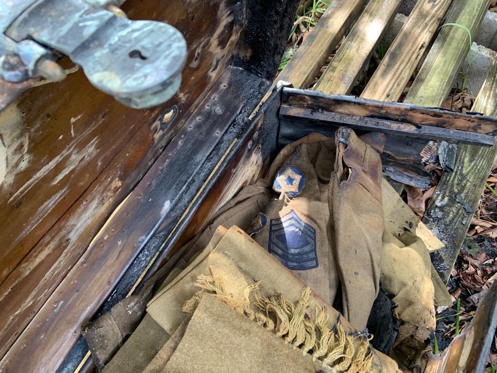 HialeahFD's tweet photo. Fire crews returned to the scene of a residential house fire that occurred  a week ago to assist the homeowner in recovering some  family valuables including his father’s WWII uniform. #HFD #hialeah #firedepartment #hialeahfiredepartment #firerescue https://t.co/CQZrXNv4k0