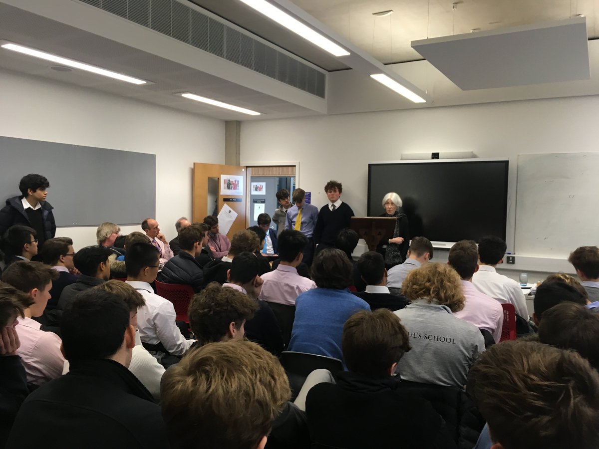 StPaulsSchool's tweet photo. Thank you enormously to Professor Emma Rothschild @Harvard_History for spellbinding vision of ‘The Future of History’. A privileged insight into the challenges &amp; opportunities posed by a world of digitisation, interconnectedness, and rapid change. #HistSoc https://t.co/Wa2W9FMryu