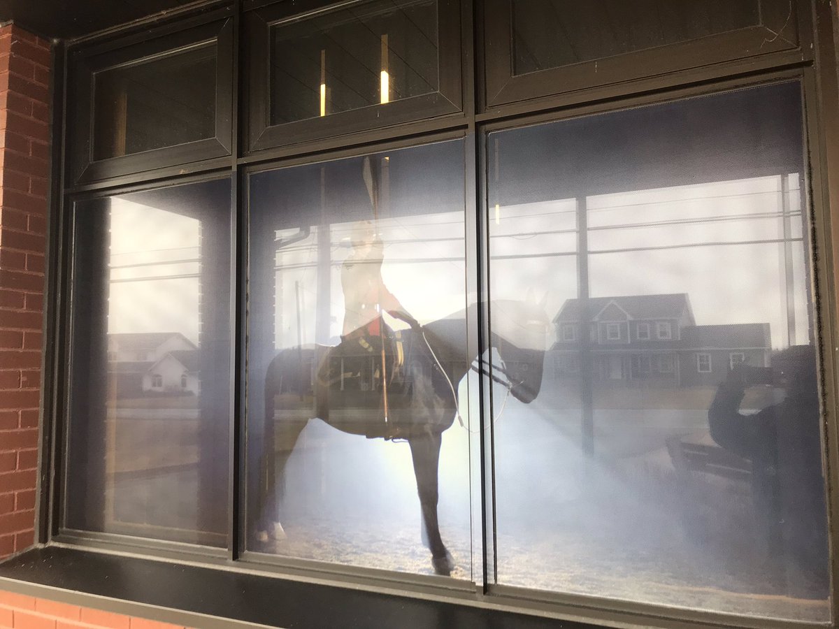 ReprtrPatHealey's tweet photo. I’ve been driving by the #EnfieldNS @RCMPNS for the past few months n wondered what the story was behind their window wrap. So I stopped in today n got the story behind it. Look for it online n in future #WeeklyPress #EastHants #RCMP https://t.co/dIVF2AkhIt