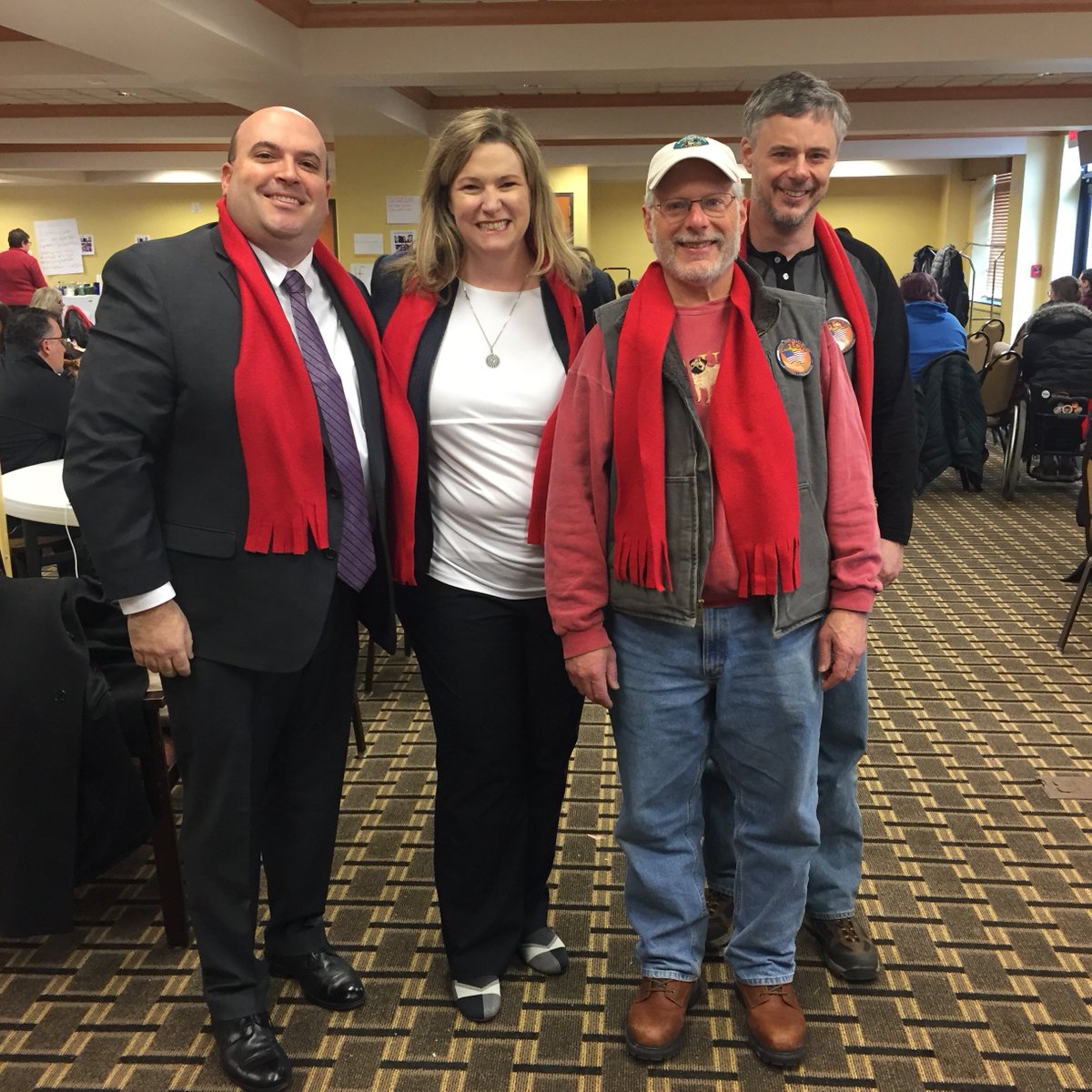 Mayor of Dayton, Nan Whaley and Montgomery County Treasurer Russ Joseph arrive at strike HQ to join us on the picket line! #solidarity #fighting4Wright