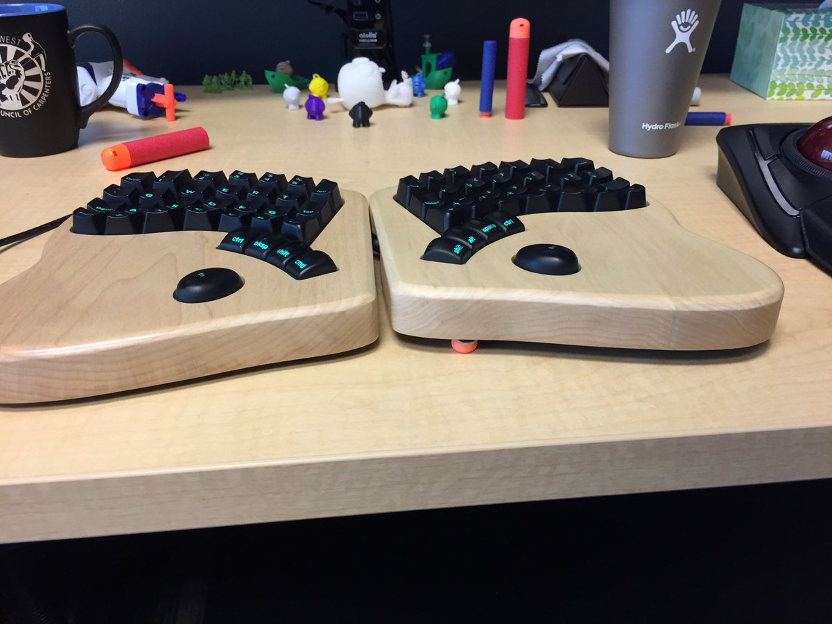 NWcodeMonkey's tweet image. Does anybody have any suggestions for replacing the rubber feet on my @keyboardio model 1? I lost one and the tip of the nerf dart I have been using is not quite the right size 🤷‍♂️