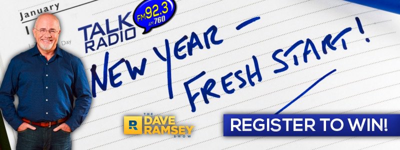 This is the last week to register for our New Year, Fresh Start contest. Win membership to Financial Peace University from the <a href="/RamseyShow/">The Ramsey Show</a>. Enter to win at talkradio923.com.  Winner will be announced this Friday!