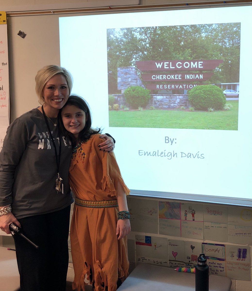 TweetDCS_LES's tweet photo. Thank you, Emaleigh, for inviting me to hear your presentation on my ancestors, the Cherokee Indians! Great job!!! ❤️💙 #RaiseTheBar #TeamDCS https://t.co/C2kVJEISZs