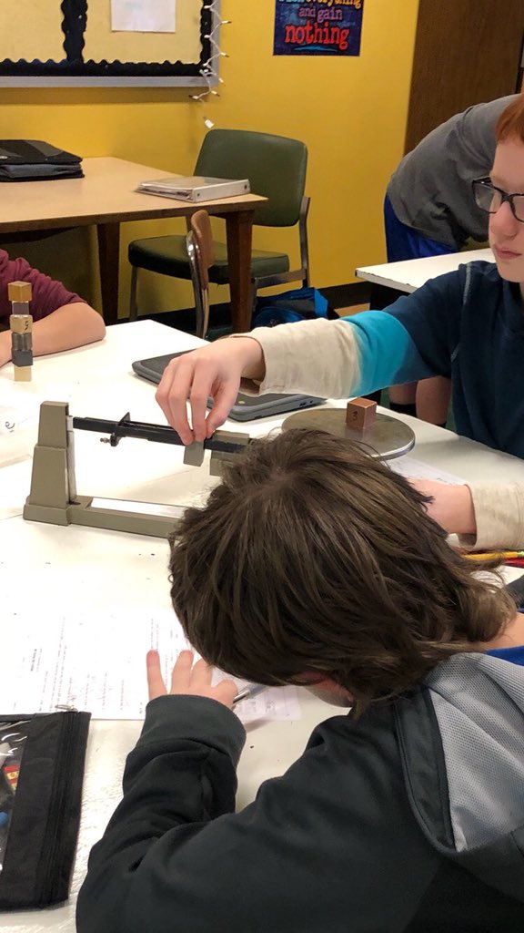 DonoghueMiss's tweet photo. 7th graders calculating mass, volume, and density to figure out what the mystery cubes are #mysteryfun https://t.co/PiVPP3RTmS