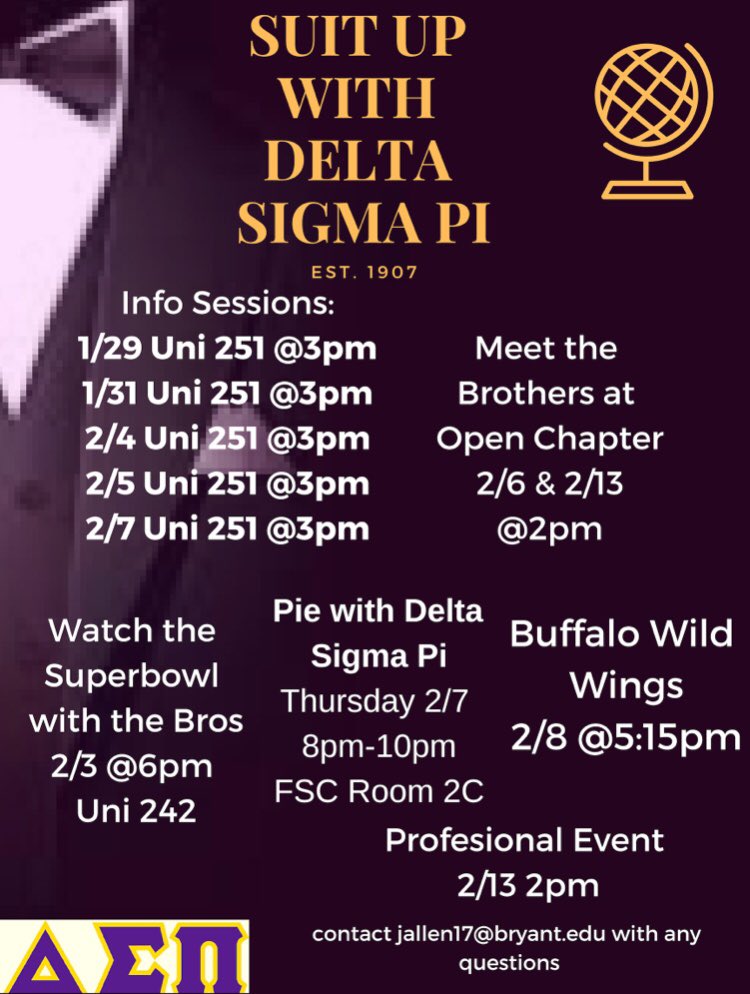 It’s recruitment time! Come to some of our info sessions this week and learn about joining DSP!