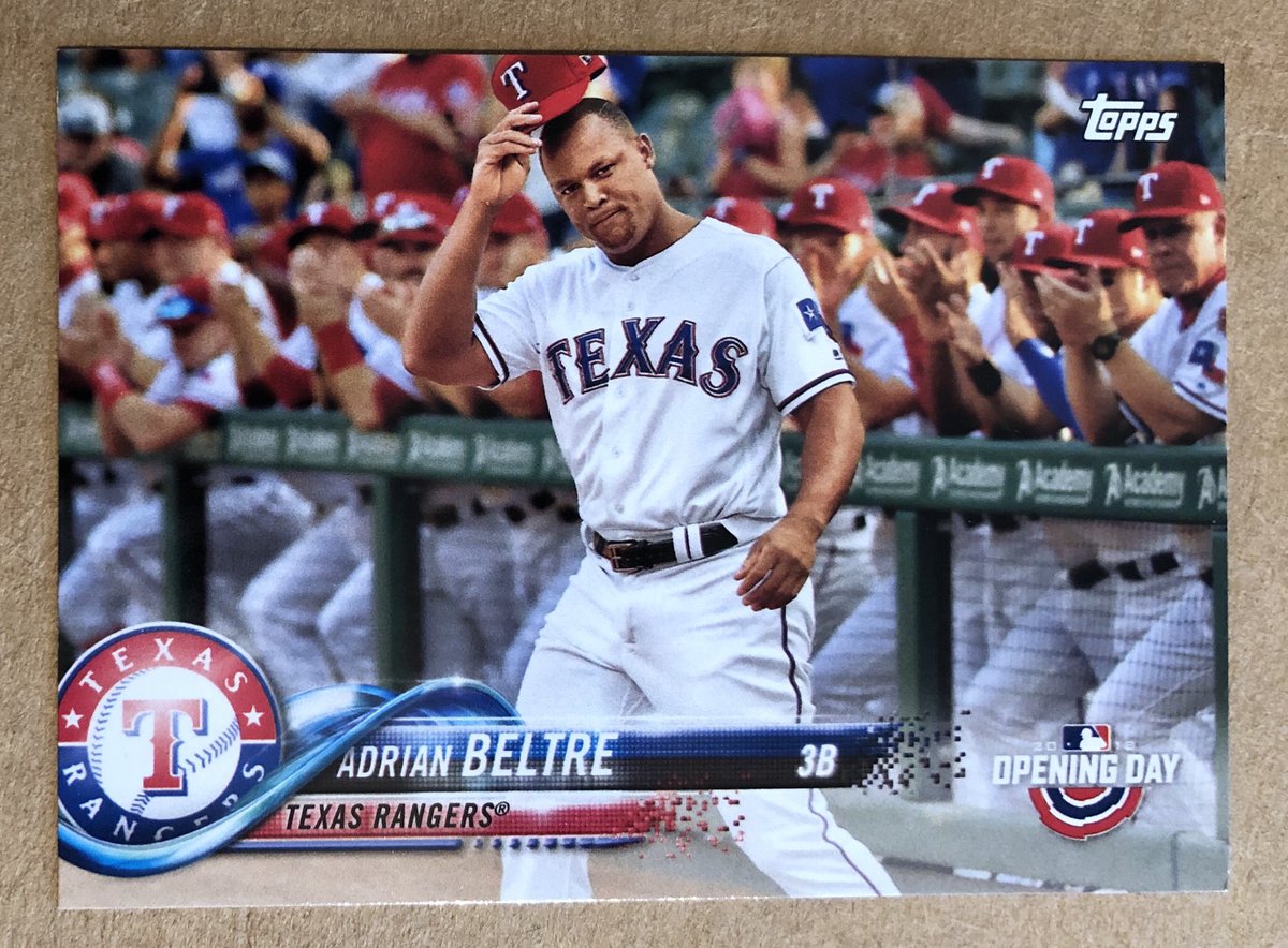 CardboardHistry's tweet photo. You might have guessed the #RedSox “Big Papi”, but this #Rangers slugger &amp; future HOFer holds record for most HRs hit in final month of a Major League career (8 of his 15 2018 HRs were in Sept). #GoingOutOnAHighNote #ElKoja https://t.co/BkbCF2LZ9t