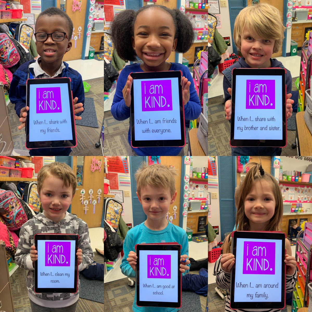 MrsBoosSMSD's tweet photo. Kindness Week! Kindergarteners are kind when... #smsdkindnessweek #KindnessMatters @BrookridgeSMSD https://t.co/HSJ92nY7Ui