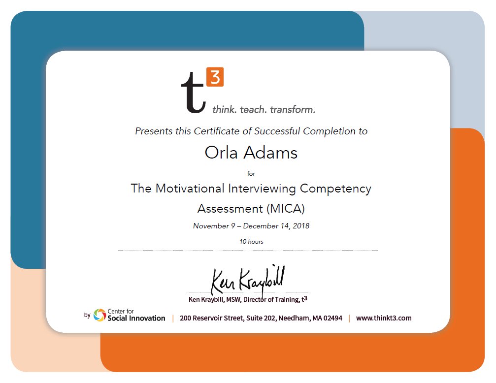 OrlaAdams's tweet image. I actively looked forward to every Friday evening to take part in this course and I reflect on my consultations in a more structured way #motivationalinterviewing #micoding