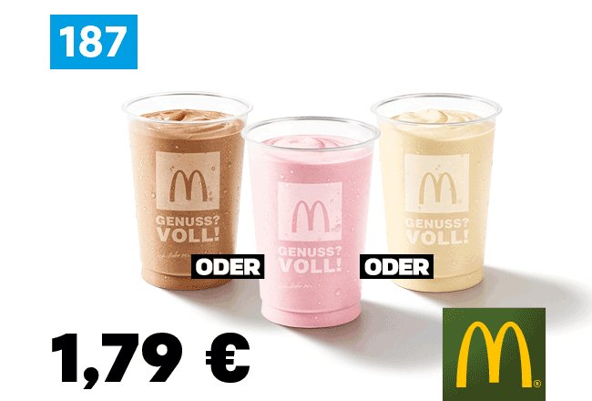 mcdfande's tweet photo. Hol dir 1 Milchshake Regular nach Wahl in den Geschmacksrichtungen Schoko, Erdbeer oder Vanille in der McDonald’s App. Hier downloaden: https://t.co/5Pay1uUsvU https://t.co/6Uw7eXBcWx