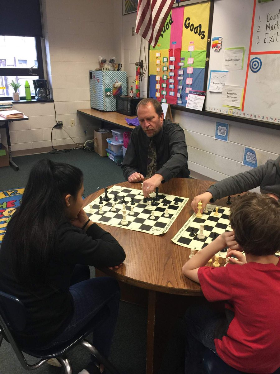 SeiterNIS's tweet photo. I think word got out I was playing Uno with the 3rd graders last week, because today Jazzy, a sixth grader in Chess Club, challenged me to a game after school. She is becoming quite the strategizer! #NewportIntermediateSchool https://t.co/s156xtnAFo
