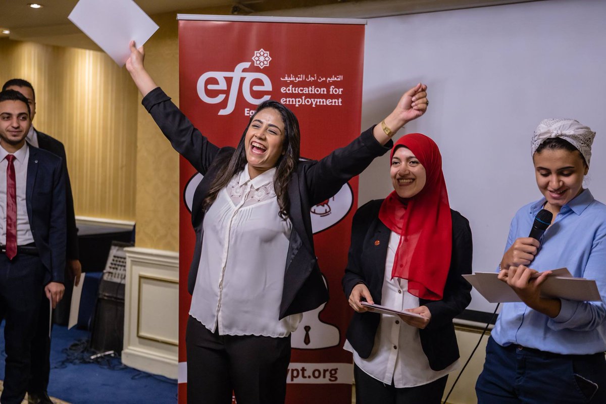 34% of uni grads in Egypt are without work and many more are in vulnerable gigs with no contract and little pay.  Thank you #TrafiguraFoundation for helping us transform their future through work <a href="/EFEEgypt/">EFE-Egypt</a>