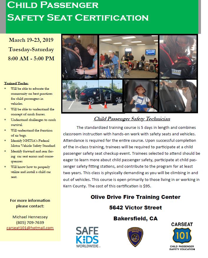 bakersfieldpd's tweet photo. In March, we will be partnering with Carseats 101 to host a Child Passenger Safety Certification Course. Spacing is limited. Please see the attached flyer for more information. #carseats #carseatsafety #childpassengers #keepingkidssafe https://t.co/uS6MtQtxbu