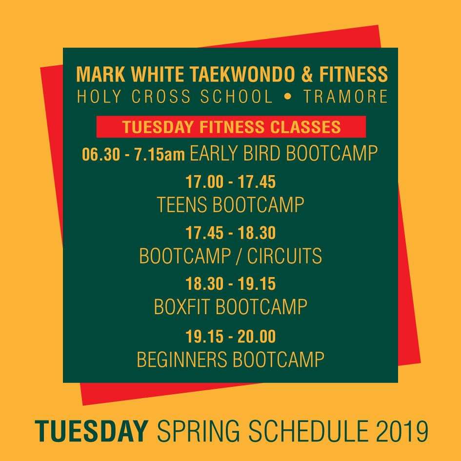 MarkWhitePT's tweet photo. Monday done! Thanks for the support everyone. Check out Tuesdays schedule below, join any of the class then come along and join us. https://t.co/MlhW9q21DP