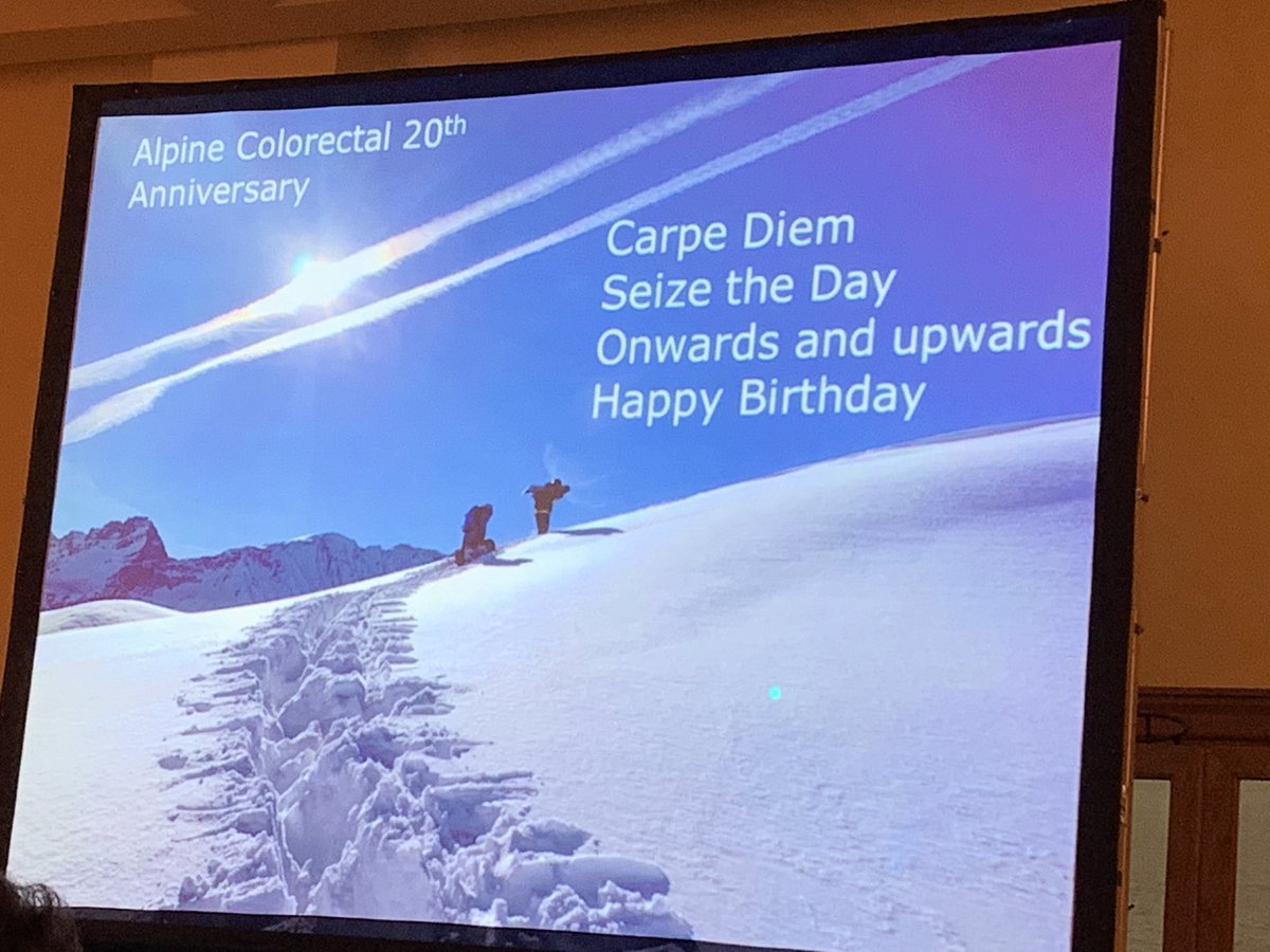 Alpine Colorectal Meeting: “the best boutìque colorectal meeting in the world!”
by Neil Mortensen ... and Jean Claude Givel

Thanks @d_hahndand <a href="/des_winter/">Des Winter</a> for maintaining the original spirit of the founders. 

Simply unique.